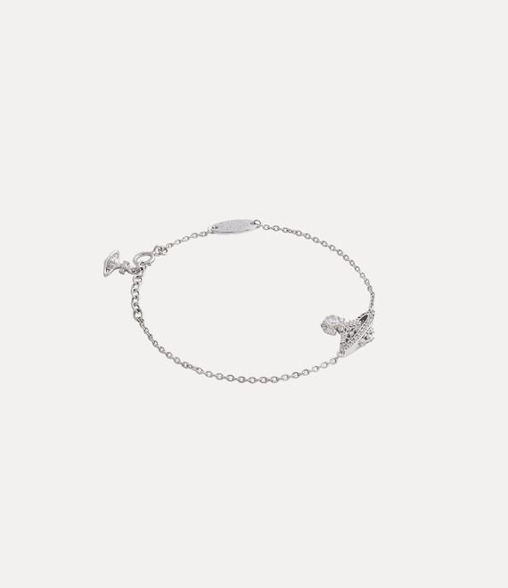 Vivienne Westwood narcissa bracelet in PLATINUM/WHITE CZ